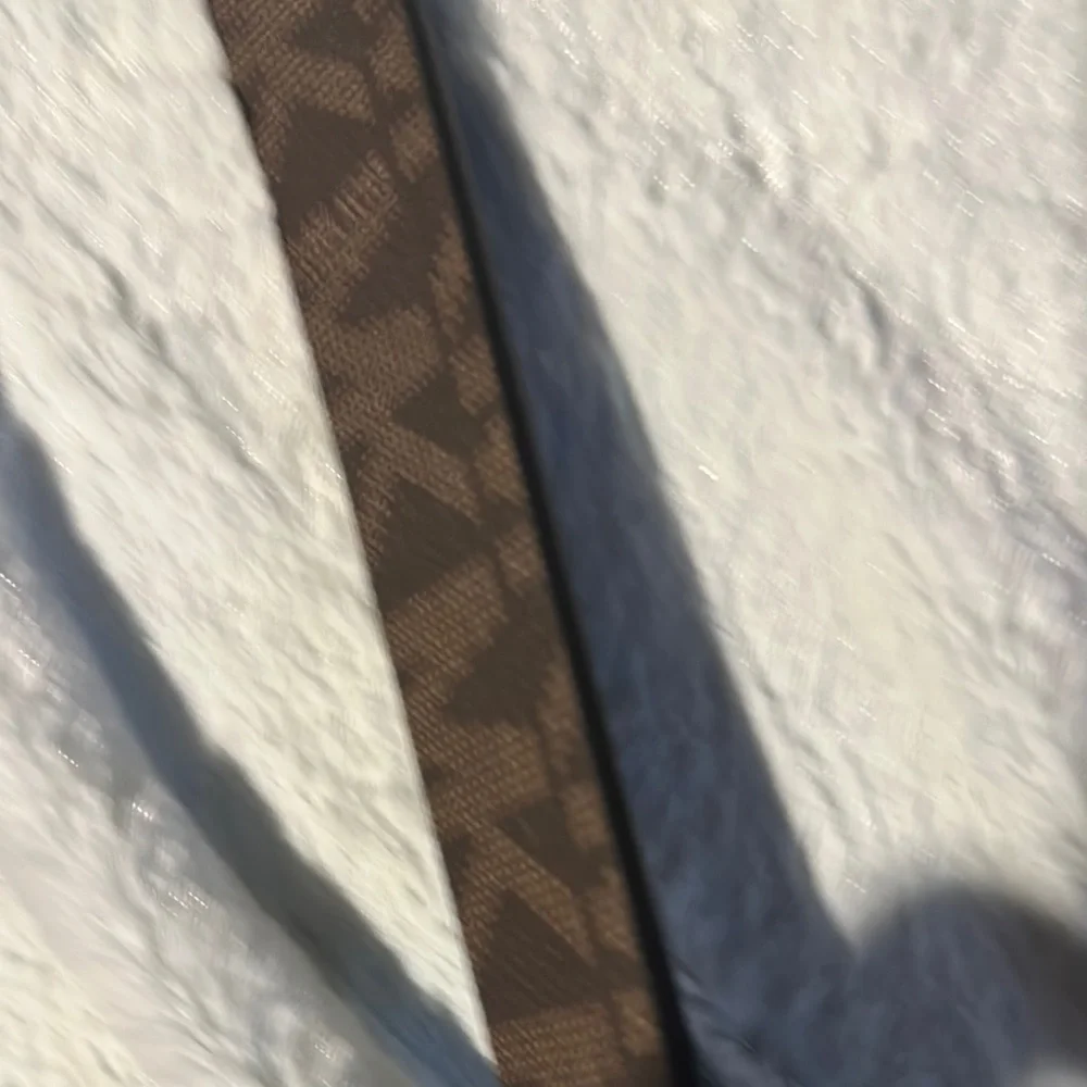 NWT MICHAEL Michael Kors Black Brown Reversible Belt with Silver Buckle